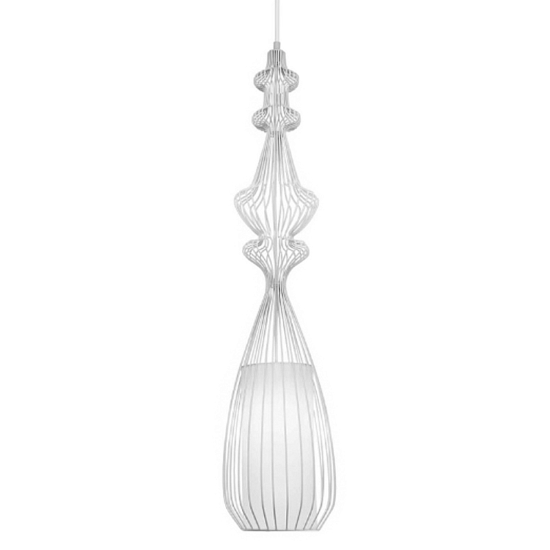 Подвесной светильник Wire Dream Pendant 1 Белый Белый Подвесной светильник Wire Dream Pendant 1 Белый Белый в Ульяновске | Loft Concept