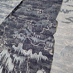 Мебельная ткань Вышивка темно-серый цвет 130 см T2-40 варинант исполнения - 2 | Loft Concept в Ульяновске