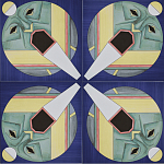 Плитка дизайнерская с узором Маска варинант исполнения - 2 | Loft Concept в Ульяновске