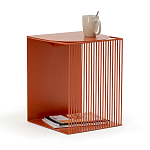 Оранжевый приставной стол из металла Lattice варинант исполнения - 3 | Loft Concept в Ульяновске