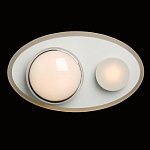 Бра овальной формы белого цвета с 2-мя лампами Lunar Pebbles варинант исполнения - 2 | Loft Concept в Ульяновске