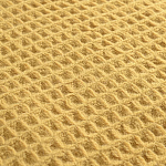 Плед из шерсти цвета охры с бахарамой Waffle Comfort варинант исполнения - 2 | Loft Concept в Ульяновске