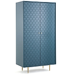 Шкаф двухдверный Scale Ornament Blue Wardrobe варинант исполнения - 2 | Loft Concept в Ульяновске