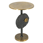 Столик приставной с абстрактным основанием и акцентом в виде золотистого диска Heavenly Space варинант исполнения - 3 | Loft Concept в Ульяновске