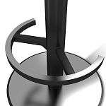 Барный стул вращающийся со спинкой и подлокотниками Douglas Rhombus Черный Велюр варинант исполнения - 5 | Loft Concept в Ульяновске