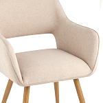 Стул в рогожке бежевого цвета NEASAN STOOL варинант исполнения - 6 | Loft Concept в Ульяновске