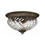 Потолочный светильник с чашеобразным плафоном из толстого волнообразного стекла и широким узорчатым основанием Hinkley варинант исполнения - 1 | Loft Concept в Ульяновске