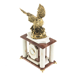 Часы настольные из натурального камня с декором в виде орла Eagle Stone Clock варинант исполнения - 2 | Loft Concept в Ульяновске
