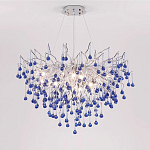 Люстра с синими стеклянными подвесками в форме капель FAIRYTREE Light варинант исполнения - 1 | Loft Concept в Ульяновске