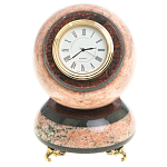 Часы настольные в виде шара из натурального камня Ball Stone Clock варинант исполнения - 1 | Loft Concept в Ульяновске