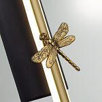 Бра с круглым плафоном из алебастра и бронзовой декоративной стрекозой 65 Alaris  варинант исполнения - 7 | Loft Concept в Ульяновске