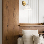 Бра с белым конусным плафоном из стекла Alora Mood варинант исполнения - 9 | Loft Concept в Ульяновске