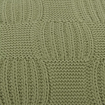 Подушка из хлопка рельефной вязки зеленого цвета Eden Line варинант исполнения - 3 | Loft Concept в Ульяновске