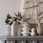 Светло-Бежевое Панно из нитей White Landscape Wall Hanging варинант исполнения - 2 | Loft Concept в Ульяновске