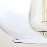 Подвесной светильник цвета никель с прозрачным стеклянным плафоном на цепи Feiss варинант исполнения - 10 | Loft Concept в Ульяновске