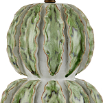 Настольная лампа с фактурным основанием с сочетании белого и зеленого цветов Festoon варинант исполнения - 1 | Loft Concept в Ульяновске