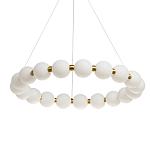 Люстра круглая с матовыми белыми шарами PEARLS Suspension варинант исполнения - 1 | Loft Concept в Ульяновске