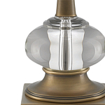 Настольная лампа с хрустальным шаром на корпусе и высоким тканевым абажуром Prism Rod варинант исполнения - 1 | Loft Concept в Ульяновске