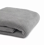 Плед из хлопка серого цвета Waffle Comfort варинант исполнения - 2 | Loft Concept в Ульяновске