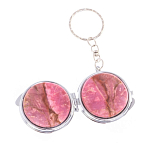 Зеркало брелок складное двухстороннее из натурального камня Родонит Stone Mirrors варинант исполнения - 6 | Loft Concept в Ульяновске