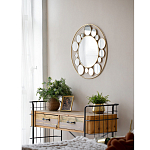 Зеркало настенное с круглыми зеркальными вставками Modern Mirror Space варинант исполнения - 2 | Loft Concept в Ульяновске