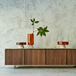 Высокая чаша из янтарного стекла Amber Marble Vase варинант исполнения - 4 | Loft Concept в Ульяновске