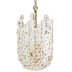 Подвесной светильник декорированный цветами из стекла Lightness of Flowers варинант исполнения - 1 | Loft Concept в Ульяновске