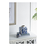 Ваза с крышкой в китайском стиле Oriental Blue & White Ornament Vases варинант исполнения - 3 | Loft Concept в Ульяновске