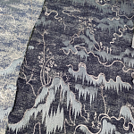 Мебельная ткань Вышивка темно-серый цвет 130 см T2-40 варинант исполнения - 1 | Loft Concept в Ульяновске