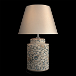 Настольная лампа цилиндрическая с цветочной росписью Lamp Flower Painting варинант исполнения - 3 | Loft Concept в Ульяновске