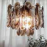 Люстра из круглых стеклянных элементов Vienna варинант исполнения - 2 | Loft Concept в Ульяновске