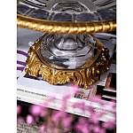 Чаша из прозрачного стекла с бронзовым ободком и фигурками бабочек Eden Garden варинант исполнения - 5 | Loft Concept в Ульяновске