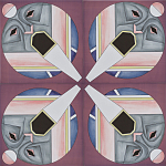 Плитка дизайнерская с узором Маска варинант исполнения - 3 | Loft Concept в Ульяновске