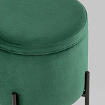 Зеленый пуф на черных ножках SANJAY варинант исполнения - 4 | Loft Concept в Ульяновске