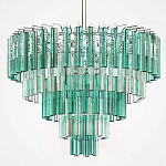 Дизайнерская люстра AQUA Blue Lagoon бирюзовое стекло несколько ярусов варинант исполнения - 1 | Loft Concept в Ульяновске