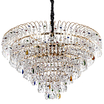 Люстра с прозрачными и цветными подвесками из хрусталя Colorful Crystals Chandelier 18 варинант исполнения - 1 | Loft Concept в Ульяновске