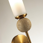 Бра с цилиндрическим матовым плафоном и шаром из камня на металлическом основании Orb Essence варинант исполнения - 10 | Loft Concept в Ульяновске