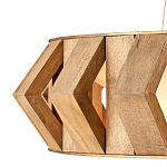 Люстра круглая из толстых деревянных реек Wooden Slats варинант исполнения - 2 | Loft Concept в Ульяновске