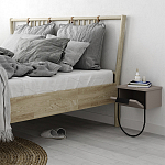 Прикроватная тумба бежево-серого цвета с откидной дверцей NORFOLK NIGHTSTAND LIGHT MOCHA варинант исполнения - 2 | Loft Concept в Ульяновске