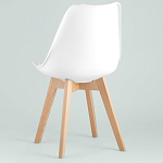 Стул с основой из пластика и мягким сиденьем Arvika White варинант исполнения - 4 | Loft Concept в Ульяновске