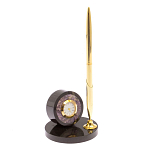 Часы настольные с ручкой из натурального камня Stone Clock варинант исполнения - 5 | Loft Concept в Ульяновске