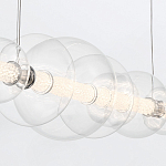 Подвесной светильник линейный с прозрачными стеклянными шарами разного диаметра Eurofase варинант исполнения - 8 | Loft Concept в Ульяновске