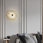 Бра в форме диска из натурального камня с декоративным центральным элеменом Cryptocrystalline Stone варинант исполнения - 4 | Loft Concept в Ульяновске