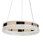 Люстра в виде кольца золотого цвета с прозрачными вставками Radiant Rail варинант исполнения - 1 | Loft Concept в Ульяновске