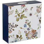 Ваза фарфоровая белая на ножке с рисунком цветов Garden Whisper Porcelain Set  варинант исполнения - 2 | Loft Concept в Ульяновске