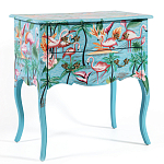 Комод с росписью Розовый фламинго L.XV CHEST OF DRAWERS Flowers with Flamingo варинант исполнения - 1 | Loft Concept в Ульяновске