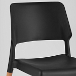 Пластиковый стул на ножках из массива бука Ferret Black 4 шт варинант исполнения - 7 | Loft Concept в Ульяновске