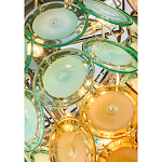 Люстра овальная с каскадом из разноцветных круглых подвесов Key Lustar варинант исполнения - 1 | Loft Concept в Ульяновске