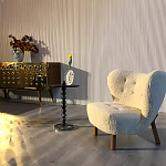 Дизайнерский журнальный стол с основанием в виде черных мраморных бусин Mybimus варинант исполнения - 2 | Loft Concept в Ульяновске