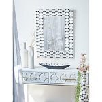 Прямоугольное зеркало с инкрустацией раковинами устриц Mother оf Pearl Facets варинант исполнения - 5 | Loft Concept в Ульяновске